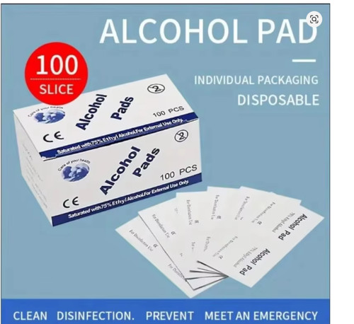 100pcs disposable alcohol - 75%,
